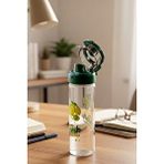 Diğer Limon Desenli Şeffaf Cam Matara 550 Ml