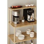 Diğer Modern Mutfak Rafı Kahve Köşesi Standı Çok Amaçlı 4 Katlı Organizer Çam