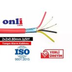 Diğer Onli 2x2x0.8mm Yangın Alarm Kablosu 250m