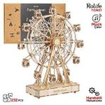 Diğer Rolife Tgn01 Dönme Dolap Görünümlü Müzik Kutusu (music Box Ferris Wheel) Diy Minyatür Maket Model Seti Ahşap 3d Wooden Puzzle 3d M