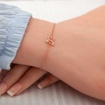 Diğerkam 925 Ayar Gümüş Rose Kelebek Kadın Bileklik