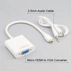 Digerui 4549 Micro Hdmi To Vga Çevirici Dönüştürücü Adaptör (ses Destekli)