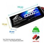 Digerui Leopard Power 10000 Mah 11.1v 3s 25c Uav/multirotor/drone Şarjlı Li-po Lityum Polimer Lipo Batarya Pil