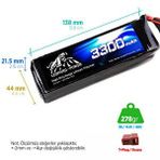 Digerui Leopard Power 3300 Mah 11.1v 3s 40c Şarjlı Li-po Lityum Polimer Lipo Batarya Pil T Plug