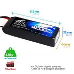 Digerui Leopard Power 4200 Mah 14.8v 4s 40c Şarjlı Li-po Lityum Polimer Lipo Batarya Pil T Plug