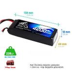 Digerui Leopard Power 4200 Mah 7.4v 2s 40c Şarjlı Li-po Lityum Polimer Lipo Batarya Pil T Plug