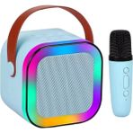 Digi Monster K12 Karaoke Makinesi | Taşınabilir Bluetooth Hoparlörlü | 1 Kablosuz Mikrofon | Eğlence Deneyimi - Mavi