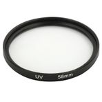 DIGIFLEX 58 mm Çift Dişli UV Filtresi Canon 18-55 mm EOS 500D 1000D XS, T1i, XTi, XSi, XT, T2i, T3i veya Canon, Nikon, Sigma, Tokina vb. için 58 mm ön dişli herhangi bir lens