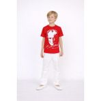 Dıgıl Kids Erkek Çocuk Atatürk T-Shirt Pantolon Gösteri Kıyafeti - Kırmızı - Beyaz - 8 Yaş