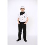 Dıgıl Kids Erkek Çocuk Gömlek Keten Pantolon Takım - Siyah - Beyaz - 6 Yaş