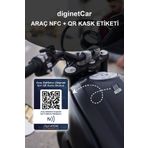 diginetcar Motosiklet NFC Karekod Etiketi (KASK NFC QR KOD KİMLİK - ARAÇ NUMARATÖRÜ - NFC KAREKOD CAM ETİKET)