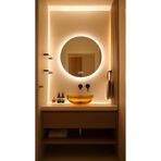 Digital Buğu Çözücü Dokunmatik Dimli Yuvarlak LED Banyo Salon Antre Aynası Gün Işığı(50-60-70-80cm)