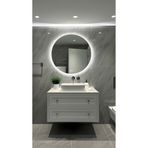 Digital Buğu Çözücü Dokunmatik Işıklı Yuvarlak Banyo Aynası (60-80cm) Renk : Beyaz Işık