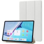 Digital Computer Home Huawei Matepad Pro 11(2022)İPEK Doku Koruyucu Kılıf Pu Deri Üç Katlı Stand Folyosu Kapak-Beyaz (Yurt Dışından) - Tablet Kılıfı