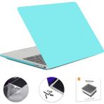 Digital Computer Home MacBook Pro 16 Inç (2021)A2485 (Ab Versiyonu) Mat Pc Dizüstü Koruyucu Kapak + Tpu Klavye Kaplaması + Silikon Anti-Toz Fişleri-Mavi (Yurt Dışından) - 16 inç ve Üstü - Camgöbeği