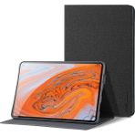Digital Computer Home X-Level Canvas Serisi Huawei Matepad 10.4(2020)KUMAŞ Dokusu Deri+Tpu Tablet Kılıfı-Siyah (Yurt Dışından)