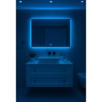 Digital Dokunmatik Dimmerlı Dikdörtgen Mavi Led Işıklı Banyo Makyaj Ve Salon Aynası 30X50 40X60 50X70 60X80