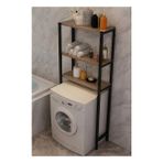 Digital Group Çamaşır Makinesi Üstü Raf Düzenleyici Banyo Rafı Ceviz