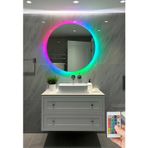 Digital Yuvarlak Led Işıklı Ayna Banyo, Antre, Yatak Odası Ve Makyaj Sınırsız Renk seçeneği 50,60,70,80 cm