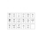 Digithome 18 Adet Dikdortgen Bakliyat Ve Cay Seker Kavanoz Etiketi Sticker Seti 6X5 Cm C1-1-149