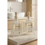 Digithome 2 Li Metal Standlı Cam Sıvı Sabun Ve Losyon Şişesi Sabunluk 500 Ml Krem B/1 C1-1-289