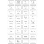 Digithome 36 Adet Dikdortgen Baharat Kavanoz Etiketi Sticker Seti 4,5X3 Cm