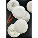 Digithome 6'lı Deniz Form Porselen Servis Tabağı Seti 25 Cm Krem – Tl4034835 C320.225
