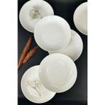 Digithome 6'lı Deniz Form Servis Tabağı Seti 25 cm Krem – TL4034835 C320.225