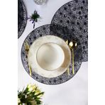 Digithome Acar 6’Lı Amerikan Servisi Supla Yuvarlak Siyah 38 Cm – Acr-281 C320.033