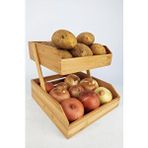 Digithome Bambu 2 Katlı Çok Amaçlı Saklama Kutusu Düzenleyici Organizer Meyvelik – I/12 C1-1-289 Kahverengi