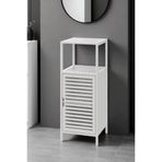 Digithome Bambu Beyaz Lake 1 Kapaklı 2 Raflı Banyo Düzenleyici Organizer Dik Dolap DB-0044