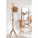 Digithome Bambu Portmanto Askılık 8'li Modern Vestiyer Ayaklı Askılık Ahşap Elbise Askısı DB-0026