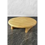 Digithome Bambu Tezgah Üstü Ayaklı Yuvarlak Kesim Panosu Servis Ve Sunum Tahtası 32 Cm Kahverengi - Thn76059 C1-1-18