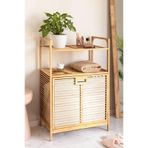 Digithome Bambu Xl Kirli Sepetli 2 Raflı Çok Amaçlı Banyo Düzenleyici Çamaşır Sepeti Organizer Db-0004