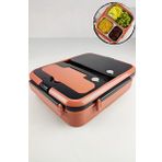 DigitHome Bölmeli Çelik Hazneli 25 CM Turuncu Yemek Taşıma ve Saklama Kabı Yk1392 C320.025