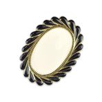 Digithome Callavi 39 cm Siyah Gold Oval Servis Tabağı