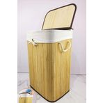Digithome CL-6002-01 C1-1-121 Dikdörtgen Bambu Naturel Çamaşır Sepeti