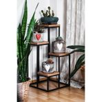 Digithome Dekoratif 4 Raflı Metal Çiçeklik Saksı Standı Saksılık Atlantik Çam 1-1-369