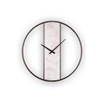 Digithome Demre Mermer Desenli Sessiz Mekanizmalı Modern Duvar Saati 61,5 Cm Beyaz