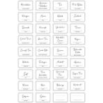 Digithome Dikdörtgen Baharat Kavanoz Etiketi Sticker Seti 4,5 x 3 cm 36 Adet