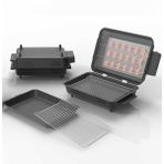 Digithome Elektrikli Izgara Cift Telli Emaye Govde Ve Tepsili Mangal Barbeku Siyah C1-1-294