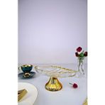 Digithome Leaf Ayaklı Oval Cam Servis Sunumluk Kurabiyelik Gold Yaldızlı 20 Cm – C320.045 Altın
