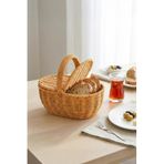 Digithome Oval Hasır Rattan Mini Kulplu Sepet - BB6069
