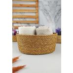 Digithome PNL-PH22 S/3 C1-1-100 Oval Düzenleyici 28 cm Kahverengi Hasır Banyo ve Makyaj Organizer Sepeti