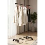 Digithome Shore Yükseklik Ayarlı Tekerlekli Eşek Metal Askılık - Vestiyer Portmanto - 18003 - Siyah