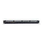 Digitus 24 Port Boş Patch Panel, Etiketli, Zırhlı, 1U Yüksekliğinde, Siyah Renk<br>Digitus UTP