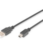 Digitus AK-300108-010-S 1M USB 2.0-Mini USB Kablo