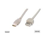 Digitus AK-300202-018-E 1.8 mt USB 2.0 to USB 2.0 Erkek-Dişi AWG28 UL Bej USB 2.0 Uzatma Kablosu