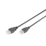Digitus AK-300202-030-S USB 2.0 Siyah Uzatma Kablo