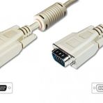 Digitus AK-310200-018-E 1.8 m VGA to VGA Erkek-Dişi AWG28/30 3CF7C Bej Görüntü Kablosu
